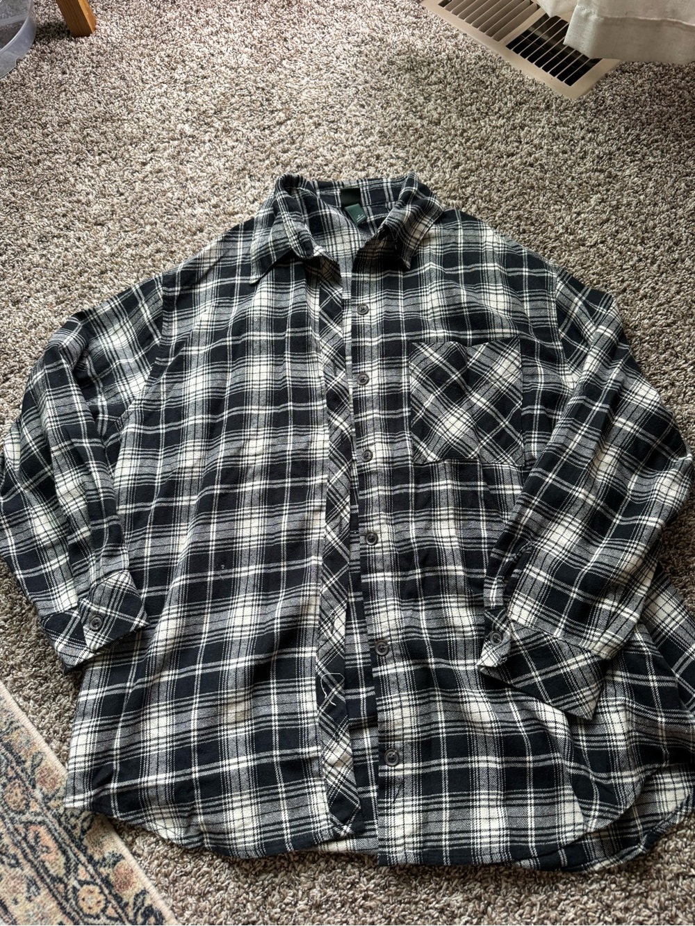 Wild fable Black and White flannel Shirt